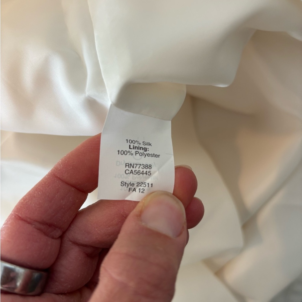 J Crew Silk Ivory Ruffle Bridal Cocktail Sleeveless Dress Wedding Party 6 - Picture 9 of 11